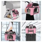 Bejibear Soft-Sided Cat Carrier Bag Backpack Portable Breathable Collapsible Pet Carrier for Cats Kitten Puppy Small Dogs - Pink