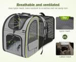 Pecute Cat Carrier Backpacks, Expandable Cat Backpack with Breathable Mesh, Pet Carrier Backpack for Cats Small Dogs Puppies Up to 17 Lbs, Dog Carrier Backpack Great for Travel Hiking Camping Outdoor