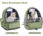 Cawypety Cat Backpack Carrier, Breathable Cat Carrier Large Space Bubble Pet Backpack for Kitty Small Dog up to 15lbs, Transparent & Foldable Pet Carrier for Travel Hiking