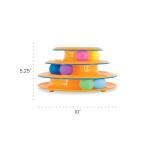 Catstages Tower of Tracks 3-Level Cat Track Toy with 6 Balls, Interactive Toy for Indoor Cats, Orange