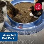 Coastal Pet Turbo Assorted Ball Pack - Cat Treat Ball - Customizable Cat Toy - Pairs with Turbo Scratcher, Mega Turbo and Star Chaser - Assorted (2 Pack)