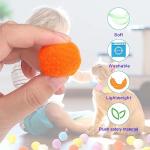 AIERSA Interactive Cat Toys - 100pcs Pom Pom Balls with Launcher Set for Indoor Cats, Kitten Enrichment