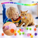 AIERSA Interactive Cat Toys - 100pcs Pom Pom Balls with Launcher Set for Indoor Cats, Kitten Enrichment