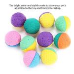 10pcs Cat Latex Balls Toys, Pet Kitten Colorful Foam Ball Scratching Play Toy Interactive Chaser Teaser Playthings Having Fun Exerciser for Cats Dogs Puppy Kitty Kitten Pets Novelty Gift
