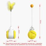 HESHPAWS Interactive Cat Toys Catnip Ball Toy,Cat Toys Chaser for Indoor Cats,Cat Balance Swing Car Toy,360 Degree Self Rotating Ball Car Toy (Yellow)