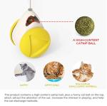 HESHPAWS Interactive Cat Toys Catnip Ball Toy,Cat Toys Chaser for Indoor Cats,Cat Balance Swing Car Toy,360 Degree Self Rotating Ball Car Toy (Yellow)