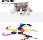 5PCS Cat Catch Chewing Toys, Pet Kitten Kitten Plush Play Toy CInteractive Chaser Teaser Toy olorful Rattan Balls with Feather Ring Bell Playthings for Cats Puppy Kitty Kitten Pets Novelty Gift