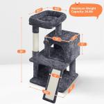 Yaheetech Cat Tree for Indoor Pets, 36in Tower Condo w/Extra Large Perch, Scratching Posts, Board, Dangling Ball, Play Structure for Kittens & Adult Cats