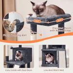 Yaheetech Cat Tree for Indoor Pets, 36in Tower Condo w/Extra Large Perch, Scratching Posts, Board, Dangling Ball, Play Structure for Kittens & Adult Cats
