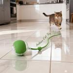 Smart Automatic Interactive Cat Ball Toy for Indoor Cats, 360° Self-Rotating Moving Kitten Toy with LED Light & Obstacle Avoidance, USB-C Rechargeable Motion Activated Chaser for Boredom & Exercise