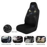 Ultra-Soft Black Cat Car Seat Covers - 2pc