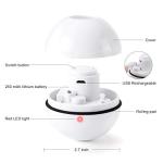 WWVVPET Interactive Cat Toys Ball with LED Light, 360 Degree Self Auto Rotating Smart Ball, USB Rechargeable Spinning Cat Ball Toy,Stimulate Hunting Instinct Kitten Funny Chaser Roller Pet Toy