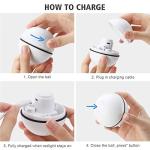 WWVVPET Interactive Cat Toys Ball with LED Light, 360 Degree Self Auto Rotating Smart Ball, USB Rechargeable Spinning Cat Ball Toy,Stimulate Hunting Instinct Kitten Funny Chaser Roller Pet Toy