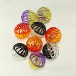 Kitty Catnip Toys 1.6'' Cat Toy, Lattice Ball with Bell, Plastic Jingle Balls, Cat Chaser Toy, Assorted Colors (20 Pack)