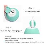LeMall Smart Cat Toy, Type-C Rechargeable Smart Ball 360° Self Auto Rotating Kitten Toys Interactive Cat Toys Ball with LED Light for Indoor Cats Kittens Puppy Stimulate Hunting Instinct Chasing Blue