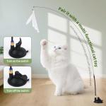 Fun Cat Tree Tower 23" Tall, 4-in-1 Interactive Cat Scratching Post with Sisal Scratcher, Trackball Chaser Toys & Dangling Plush Balls, Vertical Play Focused Cat Furniture for Indoor Kittens