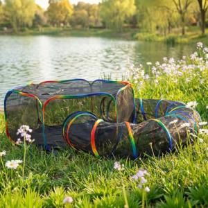 Outdoor Rainbow Cat Enclosures Playground, Portable Tent