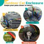 Outdoor Rainbow Cat Enclosures Playground, Portable Tent