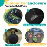 Outdoor Rainbow Cat Enclosures Playground, Portable Tent