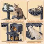 57 inches Multilevel Cat Condo with Scratching Posts
