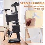 57 inches Multilevel Cat Condo with Scratching Posts