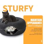 Dark Grey Cat Tunnel Bed - Universal Cat Hideout