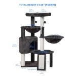 Xin Dark Gray Cat Tree with Condo and Hammocks