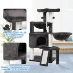 Xin Dark Gray Cat Tree with Condo and Hammocks
