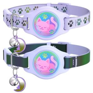 Reflective Cat Collar with Airtag Holder