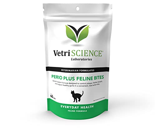 VETRISCIENCE Perio Plus Crunchy Teeth Cleaning Treats for Cats