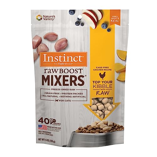 Instinct Raw Boost Mixers Freeze Dried Raw Cat Food Topper, Grain Free Cat Food Topper 6 Ounce