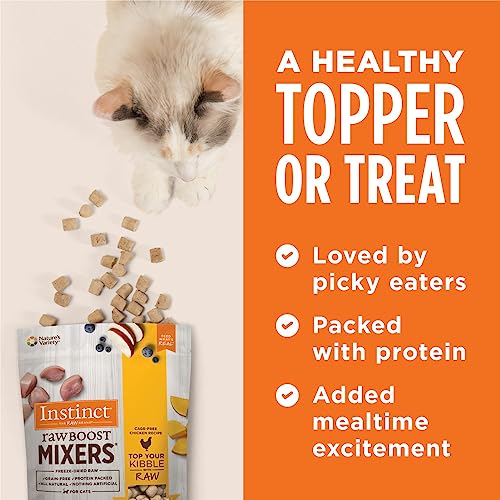 Instinct Raw Boost Mixers Freeze Dried Raw Cat Food Topper, Grain Free Cat Food Topper 6 Ounce