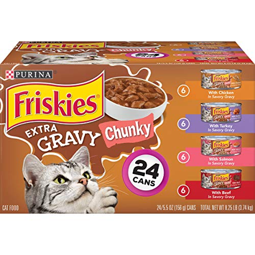 Friskies Gravy Variety Pack, Extra Gravy Chunky - 24 Cans