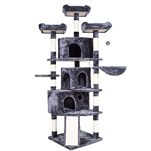 XL Cat Tree with 3 Caves, 3 Perches, Scratching Posts