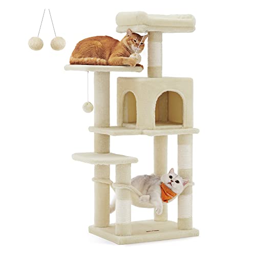 44.1-Inch Feandrea Cat Tree with Scratching Posts, Perches