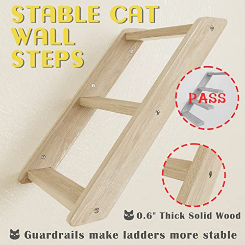Solid Wood Cat Shelves and Perches - Set of 3