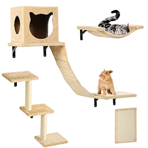 Wall-Mounted Cat Furniture Set in Cats Niche