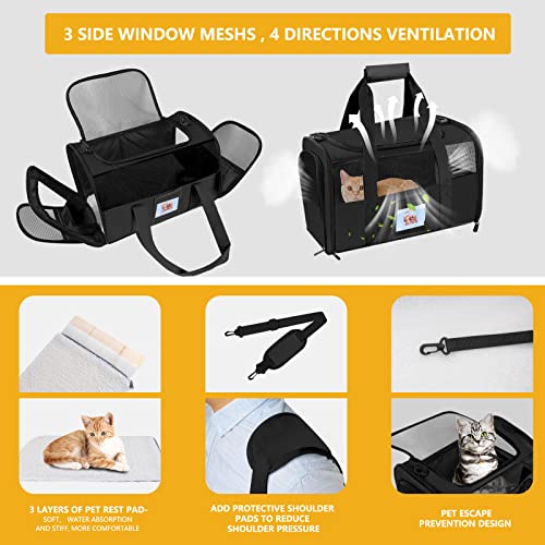 SECLATO Airline Approved Cat Carrier for Small Cats