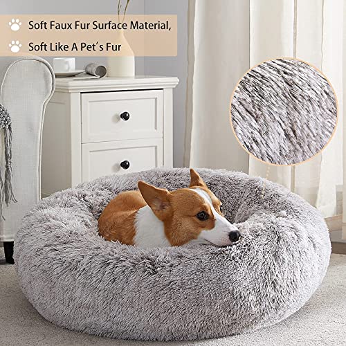 Cozy Calming Donut Bed for Cats & Small Dogs