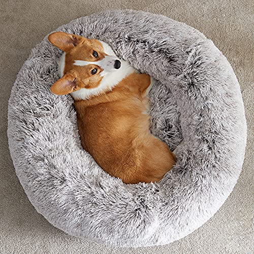 Cozy Calming Donut Bed for Cats & Small Dogs