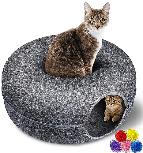 MAMI&BABI Medium Cat Tunnel Bed for Indoor Cats