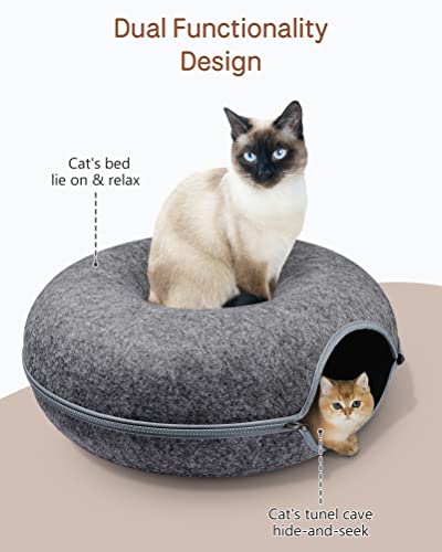 MAMI&BABI Medium Cat Tunnel Bed for Indoor Cats