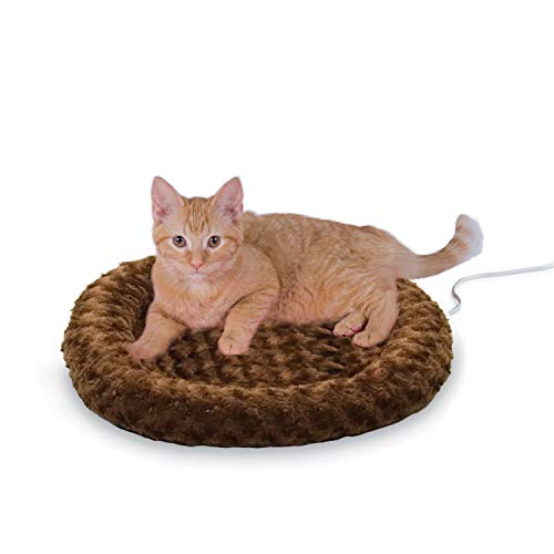 Heated Fashionable Cat Bed - Mocha, 18" Round