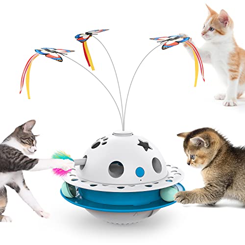 Interactive 3-in-1 Cat Toy with Butterfly & Mice