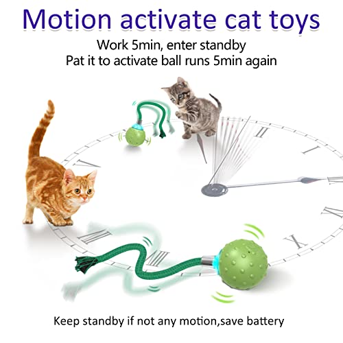 Interactive Rotating Motion Activate Cat Toy Ball (Green)