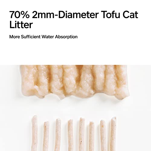 xDFLUSH Tofu Cat Litter, Natural & Dust-Free - 5.3lb
