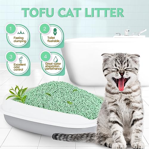 YODUPES Natural Tofu Cat Litter, 10.6 LB (Pack of 2)