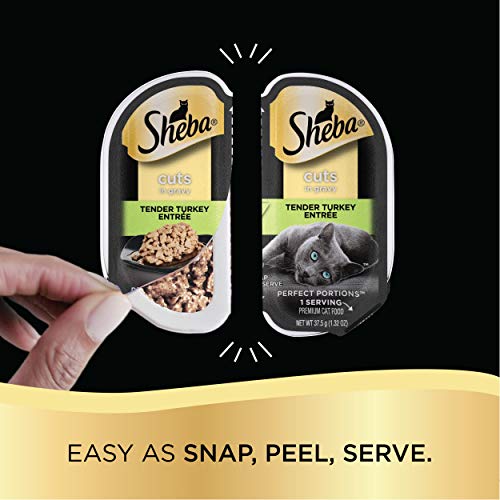 SHEBA PERFECT PORTIONS Cuts in Gravy Wet Cat Food Trays (12 Count, 24 Servings)