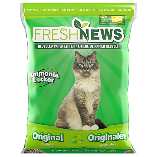 Fresh News Recycled Paper, Original Pellet Cat Litter, 25 lb.