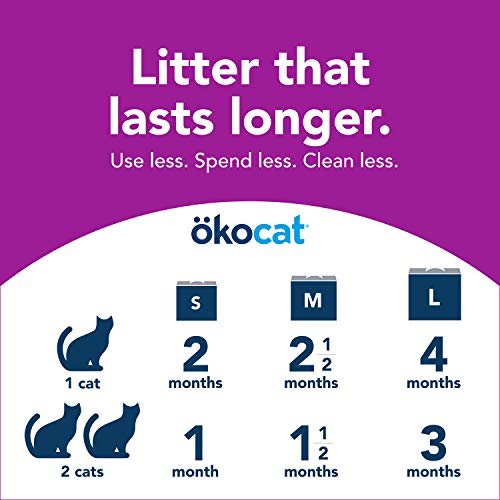 Okocat Less Mess Natural Wood Clumping Cat Litter 14.8 lbs